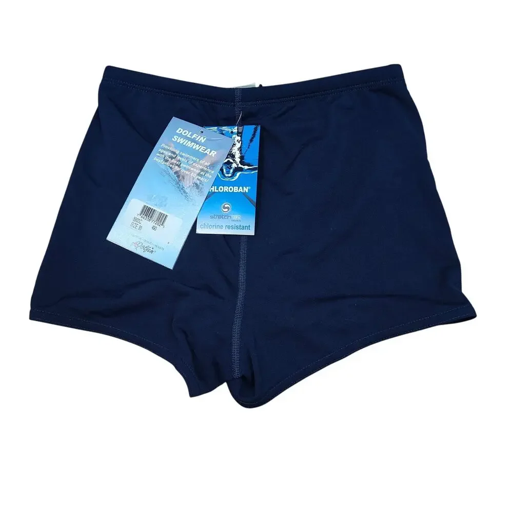 Dolfin Square Leg Navy Aussie Cut Size 30 Mens Swimwear